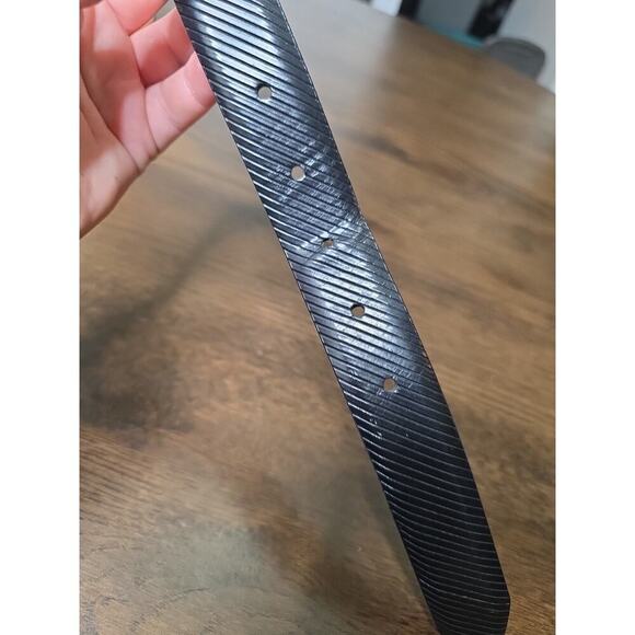 Johnston & Murphy Black Italian Leather Silver Tone Buckle Belt Size 38 75-3361 - Picture 11 of 16